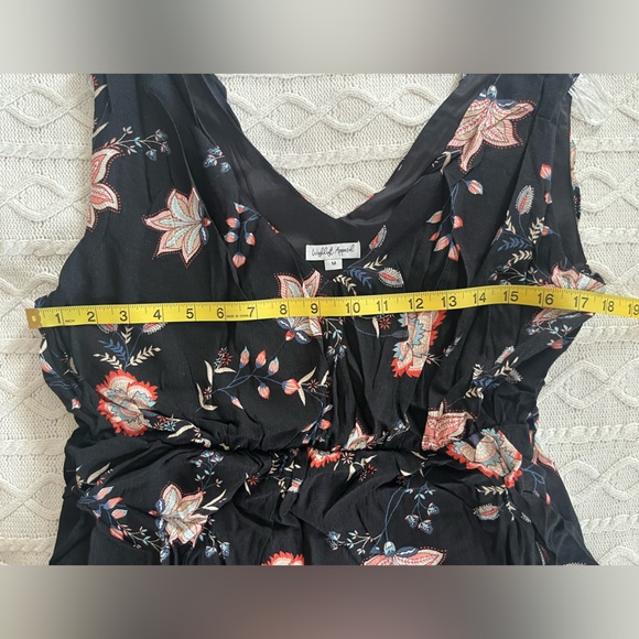 Wishlist Apparel Floral Black and Pink Women's Mid Calf Dress Size Medium - Picture 15 of 16